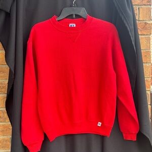 Vintage Russell Athletic Youth Bright Red Crewneck Sweatshirt